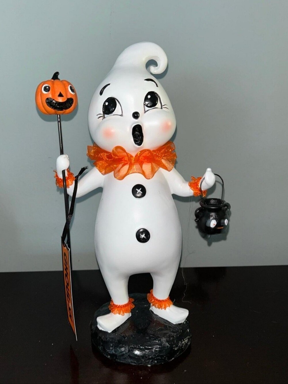 12.4” Ghoulish Halloween Ghost Clown Figurine.